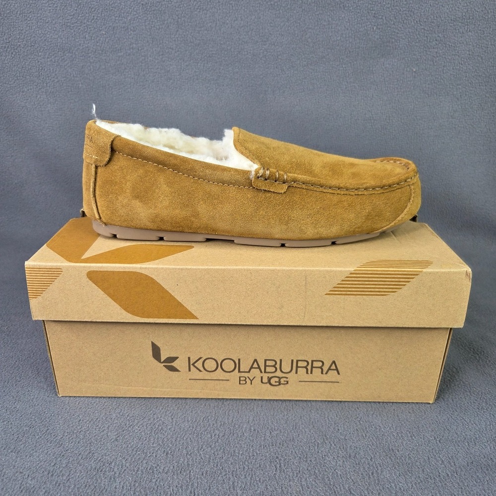 Koolaburra by UGG Tipton Moccasin Slippers Men's Size 9 Chestnut Slip On NEW